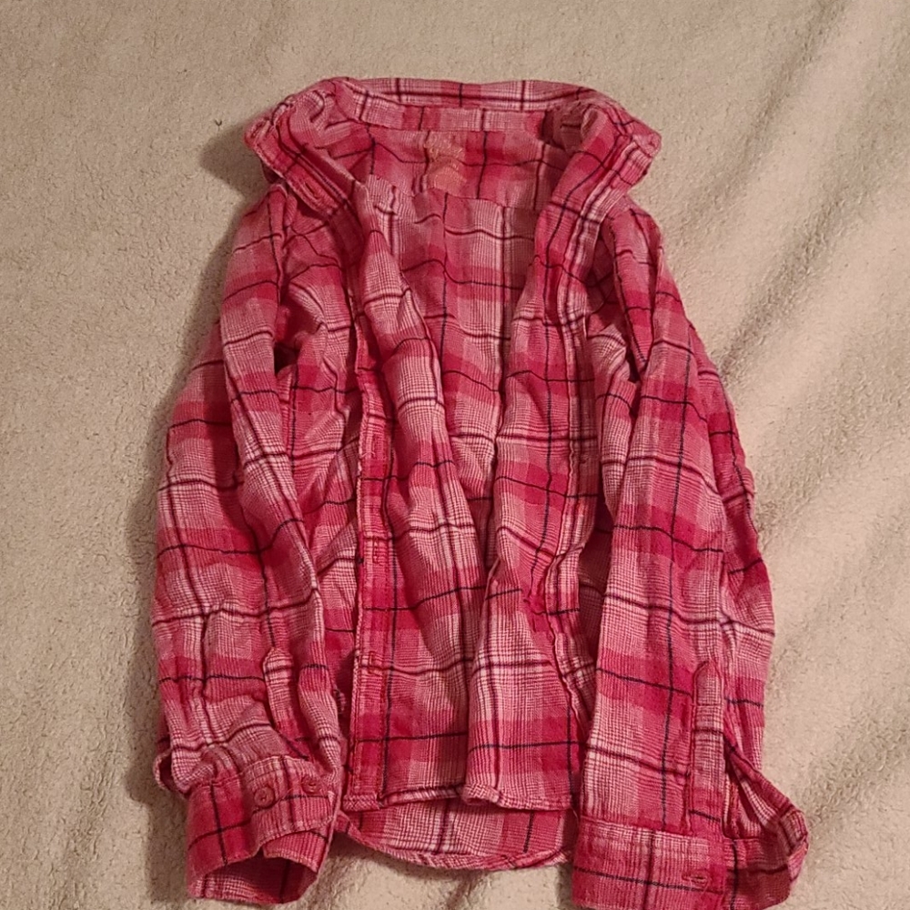 Plaid girls shirt long sleeve